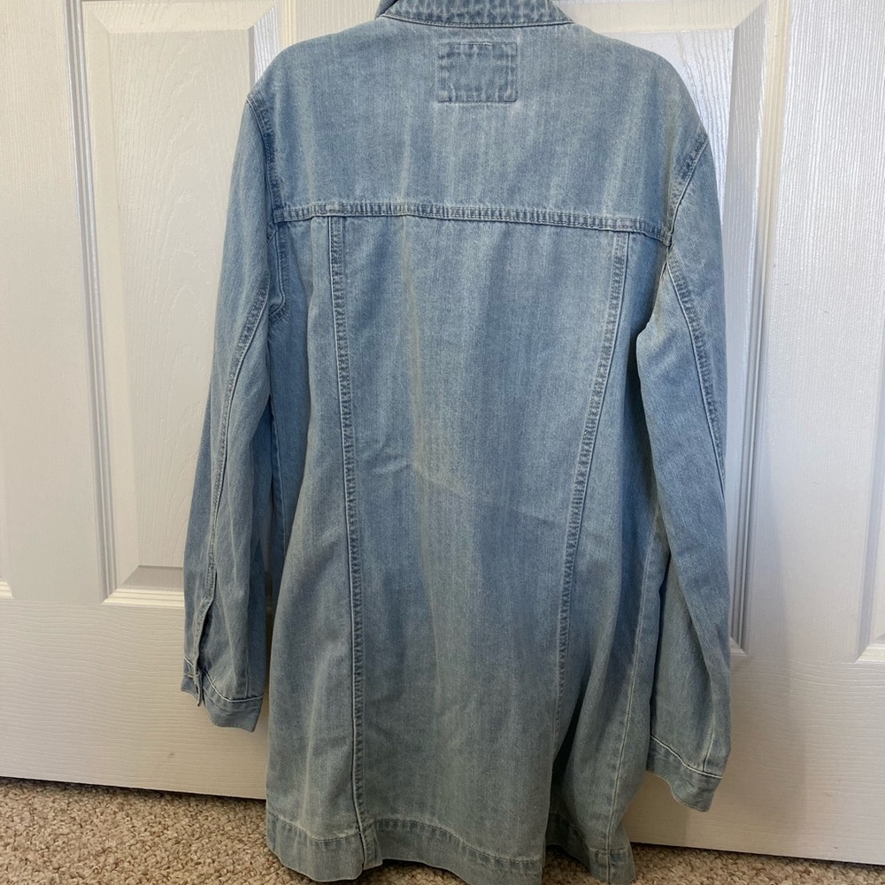 Long denim jacket